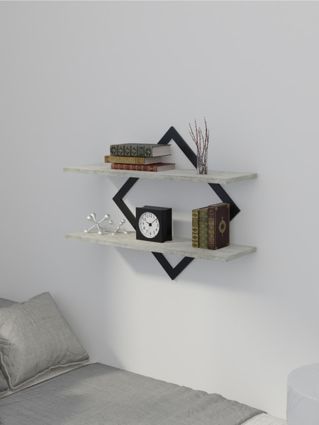 Изображение товара Полка Макс Стайл ПнР-400-2-1 навесная (бетон)