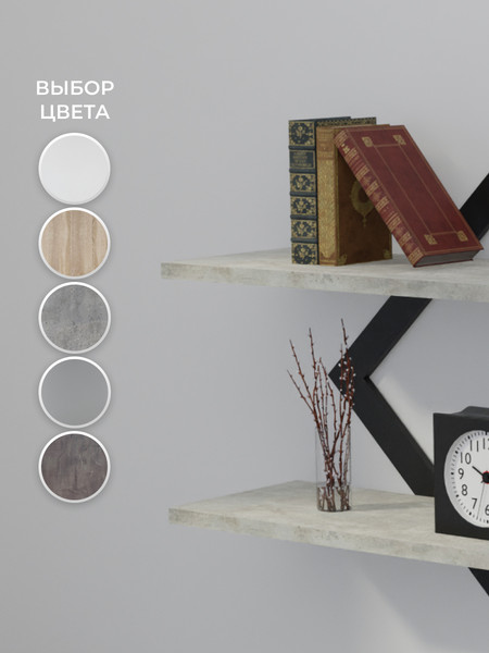 Изображение товара Полка Макс Стайл ПнР-500-2-1 навесная (бетон)