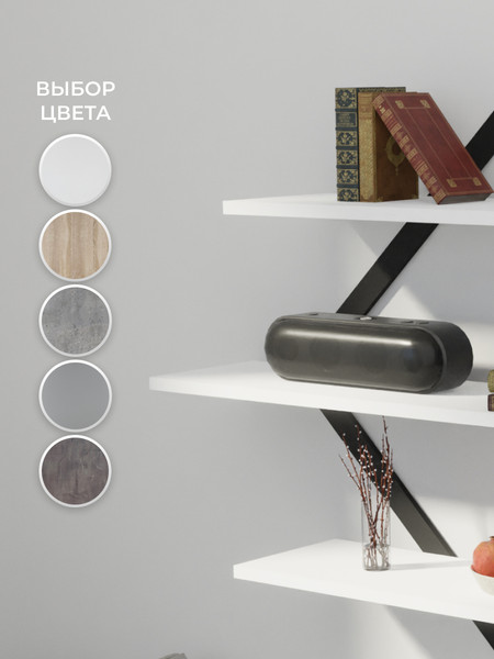 Изображение товара Полка Макс Стайл ПнР-600-3-1 навесная (белый)