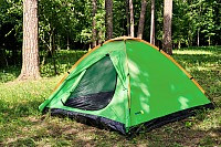 Изображение товара Палатка Sundays GC-TT003 со спальным мешком и туристическим ковриком (зеленый/желтый)