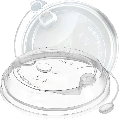 Изображение товара Набор крышек для стаканов Паксервис Hide d90мм / 388538 (1000шт, прозрачный)