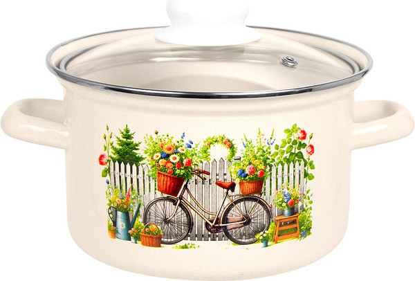 Изображение товара Кастрюля Лысьвенские эмали Романтика С-1610 САП2/4ЖмЭК