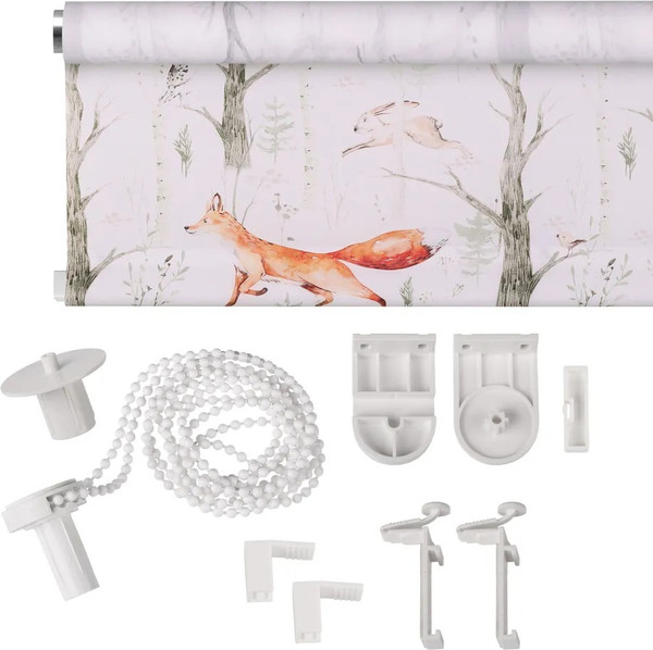 Изображение товара Рулонная штора Franc Gardiner Print Лесные друзья лисы, день 65x160 / 9403217941