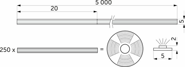 Изображение товара Светодиодная лента AKS COB 12 W/m (5м, холодный белый)