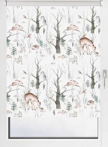 Изображение товара Рулонная штора Franc Gardiner Print Лесные друзья олени, день 45x160 / 9403217903