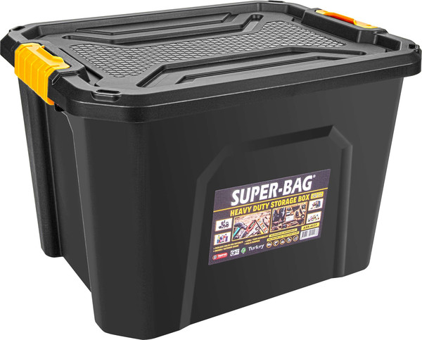Изображение товара Ящик для хранения Super Bag ASR-4037 (40л, черный, с крышкой)