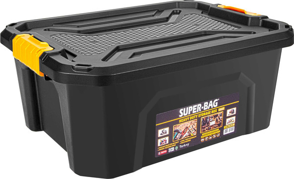 Изображение товара Ящик для хранения Super Bag ASR-4035 (20л, черный, с крышкой)