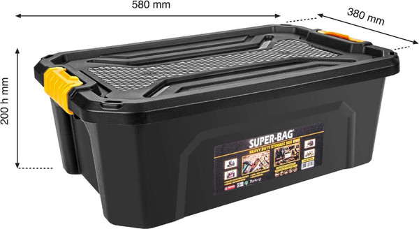 Изображение товара Ящик для хранения Super Bag ASR-4036 (30л, черный, с крышкой)