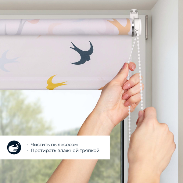 Изображение товара Рулонная штора Franc Gardiner Print Небесные ласточки 140x175 / 9403217936 (мультиколор)