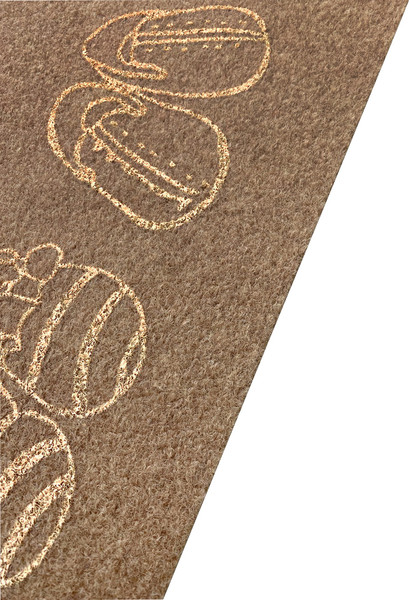 Изображение товара Коврик грязезащитный ComeForte Велюр Тапочки (40x60, бежевый)