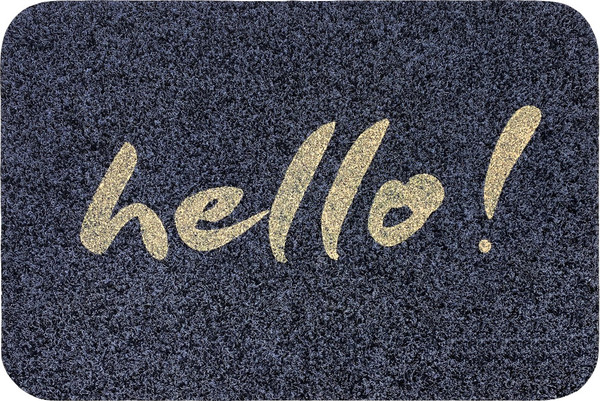 Изображение товара Коврик грязезащитный ComeForte Велюр Hello 40x60 (серый)