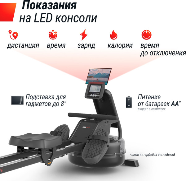 Изображение товара Гребной тренажер UNIX Fit Water Rower 340 / RMWT340
