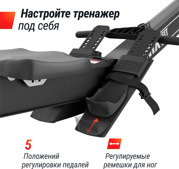 Изображение товара Гребной тренажер UNIX Fit Pro Air Magnetic Rower-X / RMAMRXB (черный)