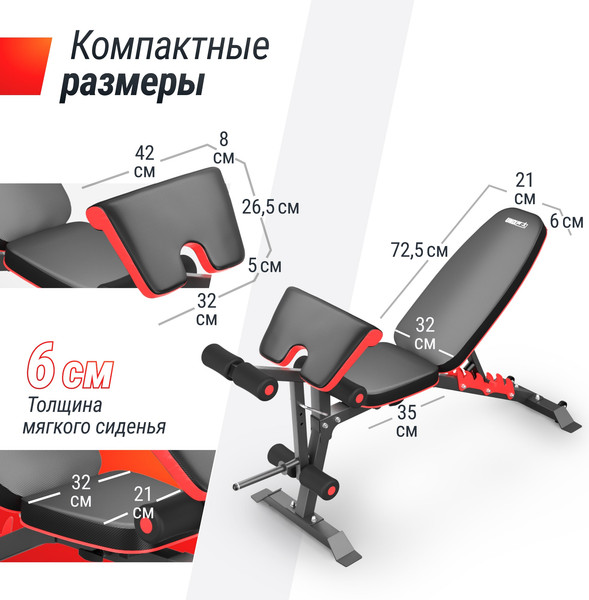 Изображение товара Скамья многофункциональная UNIX Fit Bench 160 / BSBN160