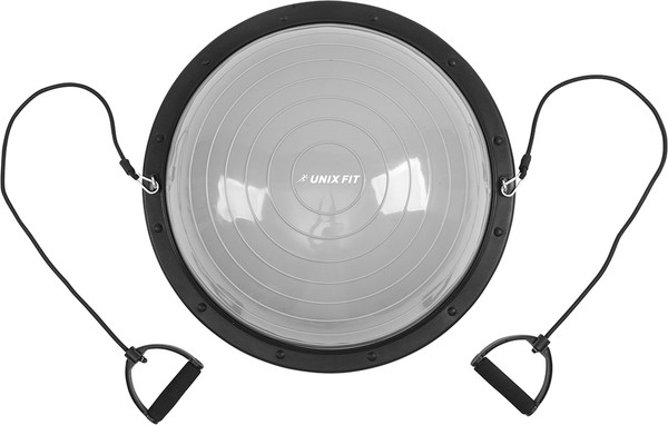 Изображение товара Силовой тренажер UNIX Fit Полусфера балансировочная Bosu / BSSP58 (с эспандерами)