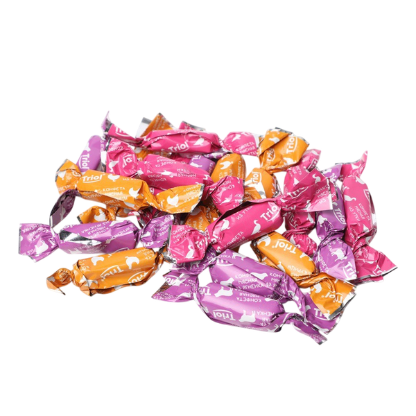 Изображение товара Лакомство для собак Triol Fun Food Конфеты мясные из курицы, утки, ягненка / 10171149 (70г)
