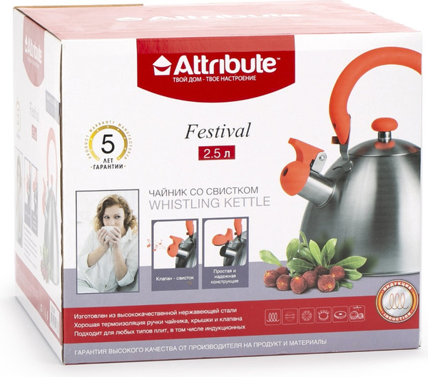 Изображение товара Чайник со свистком Attribute Festival ASS309