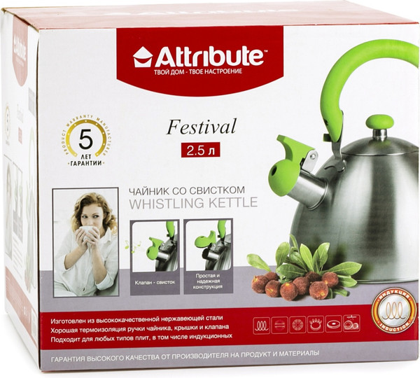 Изображение товара Чайник со свистком Attribute Festival ASS309
