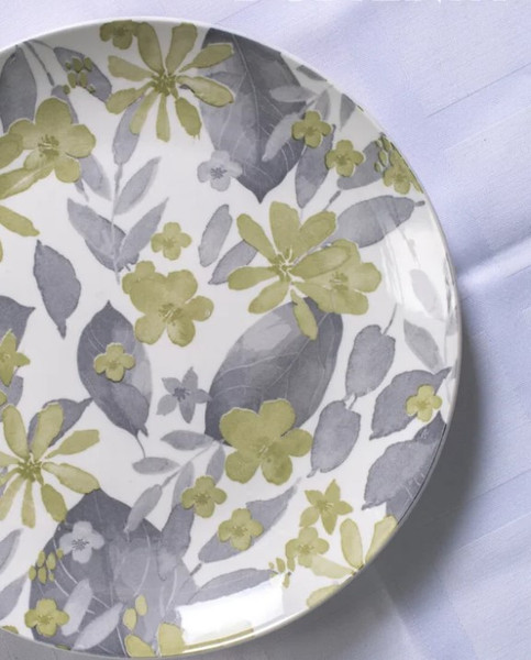 Изображение товара Тарелка столовая обеденная Domenik Blooming DMD235 (зеленый)