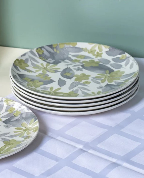 Изображение товара Тарелка столовая обеденная Domenik Blooming DMD235 (зеленый)