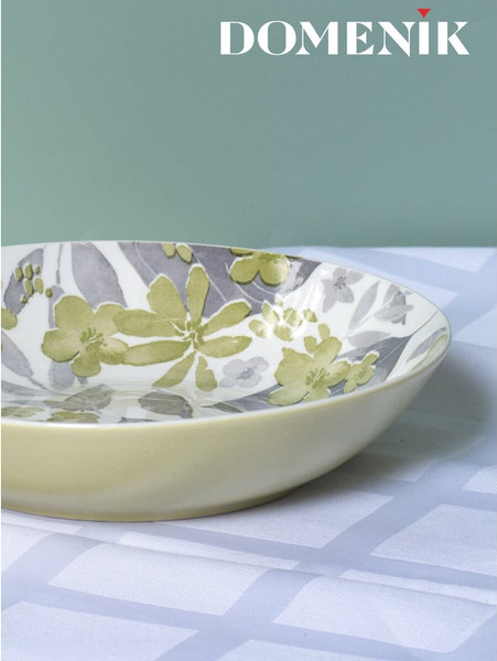 Изображение товара Тарелка столовая глубокая Domenik Blooming DMD237 (зеленый)