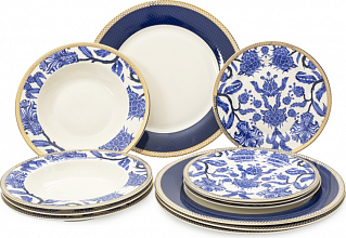 Изображение товара Набор столовой посуды Fioretta Blue Flower TDS136 (12пр)
