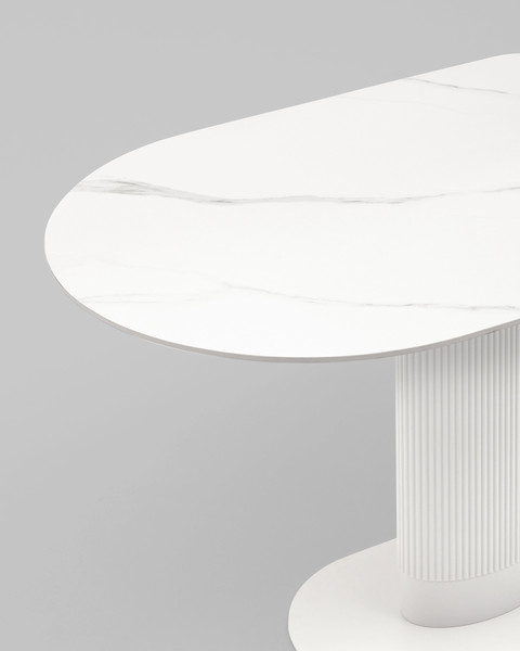 Изображение товара Обеденный стол Stool Group Mystery 130x80 / T-015 (белый/керамика)