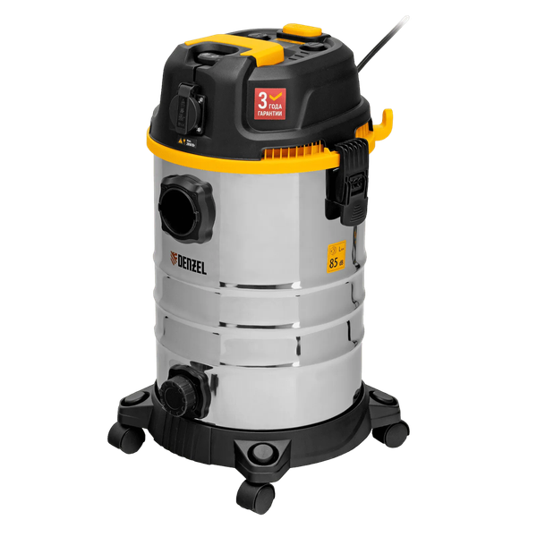 Изображение товара Профессиональный пылесос Denzel Строительный RVC30 / 28203