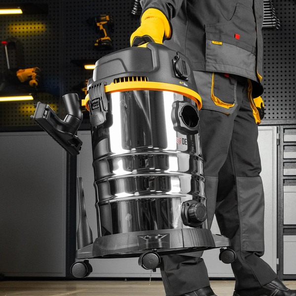 Изображение товара Профессиональный пылесос Denzel Строительный RVC30 / 28203