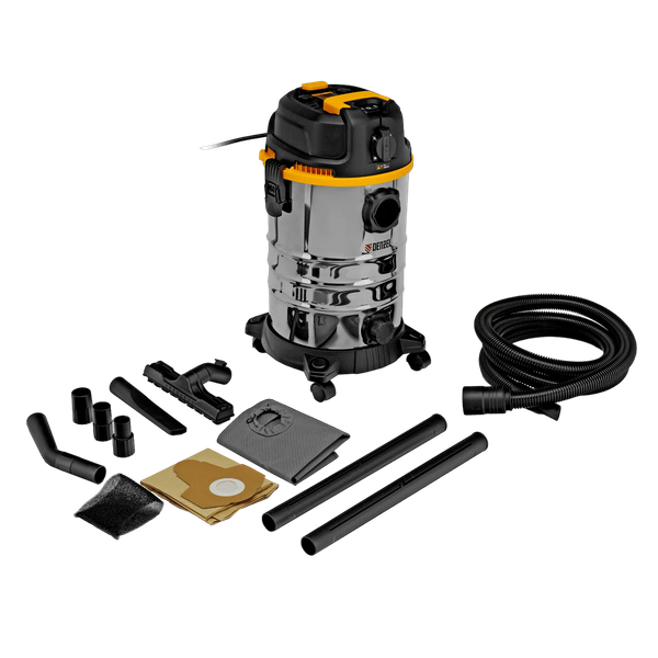 Изображение товара Профессиональный пылесос Denzel Строительный RVC30 / 28203