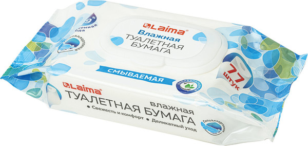 Изображение товара Влажная туалетная бумага Laima 115224 (77шт)