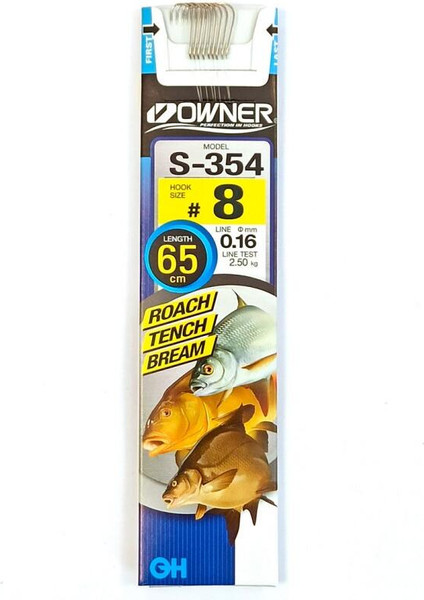 Изображение товара Набор поводков рыболовных Owner S-354 №8 / 56914-08_16 (9шт)