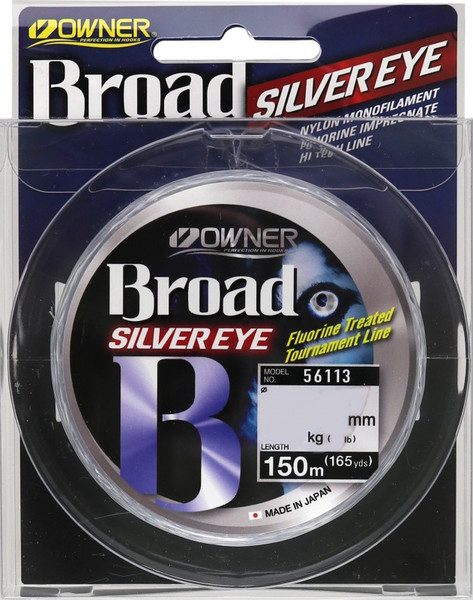 Изображение товара Леска монофильная Owner Broad Silver Eye 0.12мм 1.5кг / 56113-012 (150м)