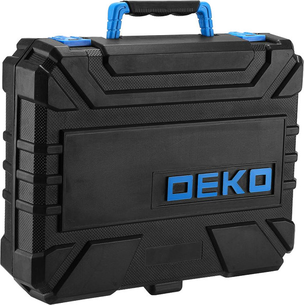 Изображение товара Аккумуляторная дрель-шуруповерт Deko DKCD12 в кейсе + набор инструментов 92шт / 083-1113