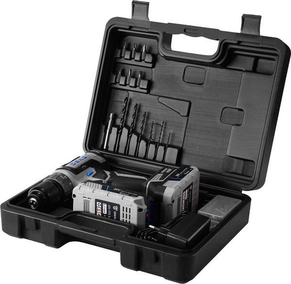 Изображение товара Аккумуляторная дрель-шуруповерт Deko DKCD20-Li SET1 / 083-1117