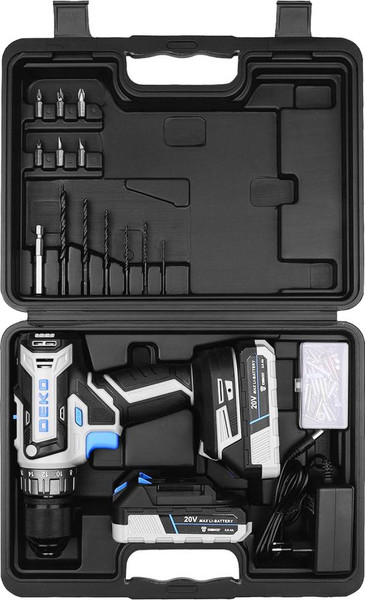 Изображение товара Аккумуляторная дрель-шуруповерт Deko DKCD20-Li SET1 / 083-1117
