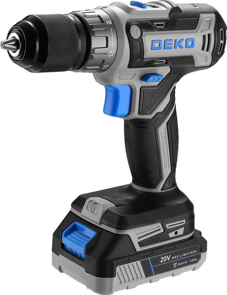 Изображение товара Аккумуляторная дрель-шуруповерт Deko DKCD20-Li SET1 / 083-1117