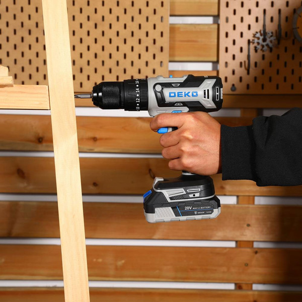 Изображение товара Аккумуляторная дрель-шуруповерт Deko DKCID20FU-Li / 083-1119