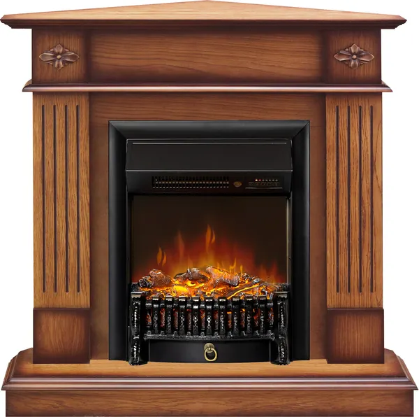 Изображение товара Каминокомплект Смолком Brighton Corner Std-Asp Fobos FX M Black RC (дуб антик)