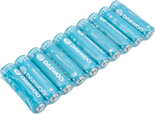 Изображение товара Комплект батареек Daewoo Heavy Duty R6 Shrink-10 / 5042131 (10шт)