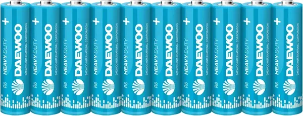 Изображение товара Комплект батареек Daewoo Heavy Duty R6 Shrink-10 / 5042131 (10шт)