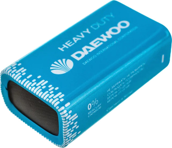Изображение товара Комплект батареек Daewoo Heavy Duty 6F22 SP1 / 5029217 (10шт)