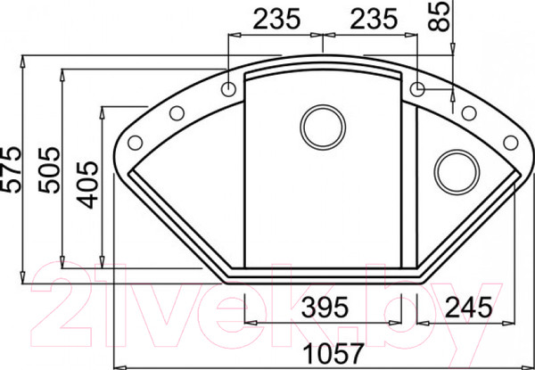 Изображение товара Мойка кухонная Elleci Easy Corner Ghisa M70 / LMYCOR70