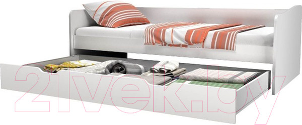 Изображение товара Двухъярусная выдвижная кровать детская Polini Kids Fun 4200 (белый)