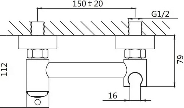Изображение товара Гигиенический душ со смесителем Shevanik S107T (оружейная сталь)