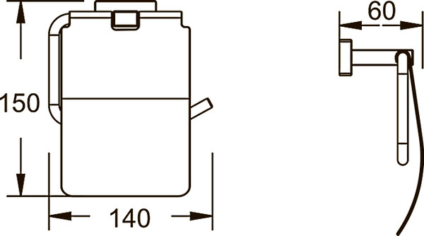 Изображение товара Держатель для туалетной бумаги Shevanik SG5605T (оружейная сталь)