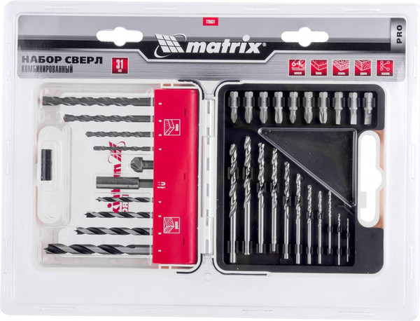 Изображение товара Набор сверл Matrix 725631 (31шт)
