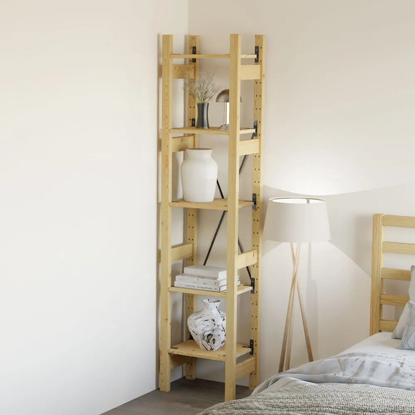 Изображение товара Стеллаж Dipriz Ивари 1790 мм с узкими полками / Д.35022.7 (сосна/без отделки)