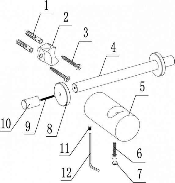 Изображение товара Крючок для ванной Abber Osten 316 AA1852BGG (брашированная оружейная сталь)
