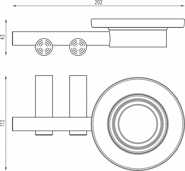 Изображение товара Мыльница Abber Osten 316 AA1858BG (брашированное светлое золото)